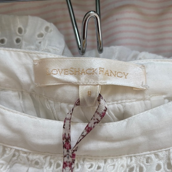 NWT Love Shack Fancy Kasiana skirt eyelet tiered 8 - Picture 4 of 4